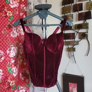 Velvet corset